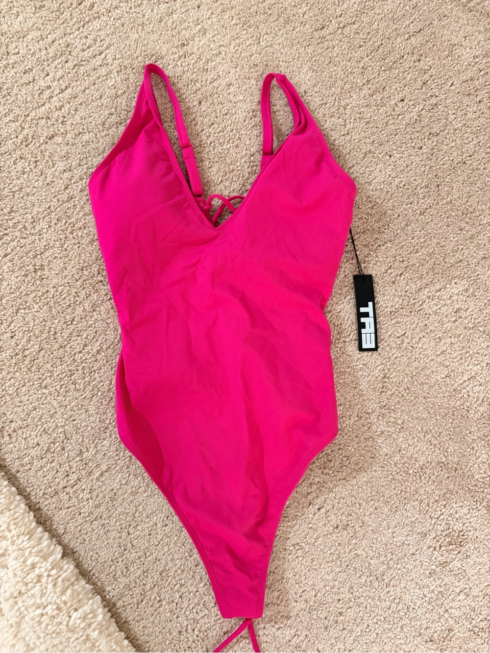 NWT viral TA3 plungy thong swimsuit/bodysuit